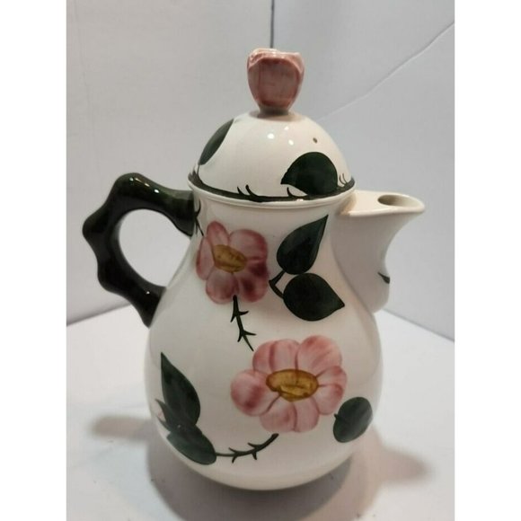 Vtg Villeroy Boch Wild Rose Teapot, Sugar Bowl, And Creamer Excellent Condition - Picture 4 of 16